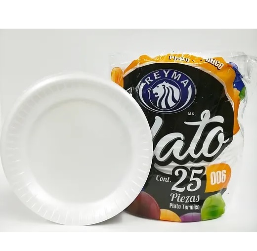 PLATO TERMICO 006 REYMA 20 PAQ/25 PZAS