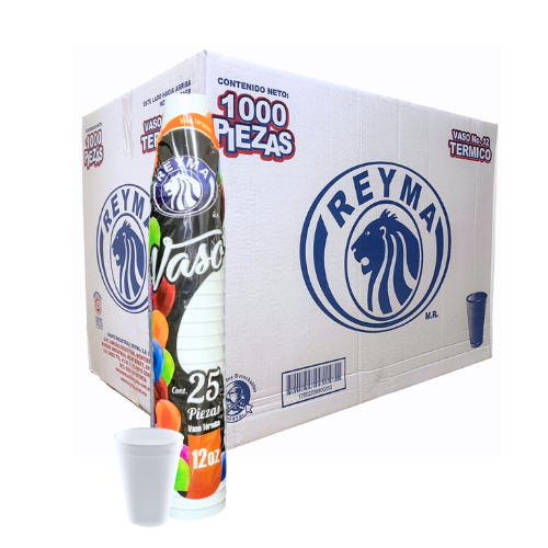 VASO TERMICO NO 12 REYMA 40 PAQ / 25 PZAS