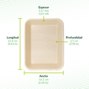 CHAROLA TERMICA BIODEGRADABLE 855 MARIEL 1 PAQ/50 PZAS 