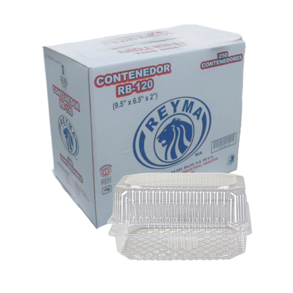 CONTENEDOR POLIESTIRENO RB-120 REYMA 1 PAQ / 250 PZAS