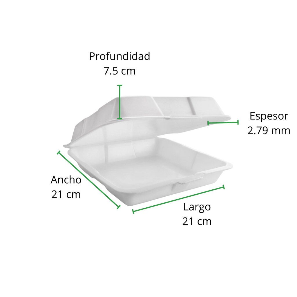 CONTENEDOR TERMICO 8X8 LISO REYMA 1 PAQ/50 PZAS