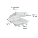 CONTENEDOR TERMICO 8X8 LISO REYMA 1 PAQ/50 PZAS