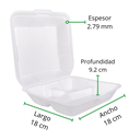 CONTENEDOR TERMICO 9X9 DIVISIÓN REYMA 1 PAQ/50 PZAS  