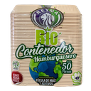 CONTENEDOR TERMICO BIODEGRADABLE  P/HAMBURGUESA REYMA 1 PAQ/50 PZAS  