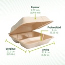 CONTENEDOR TERMICO BIODEGRADABLE 7X7 DIVISION REYMA 1 PAQ/50 PZAS