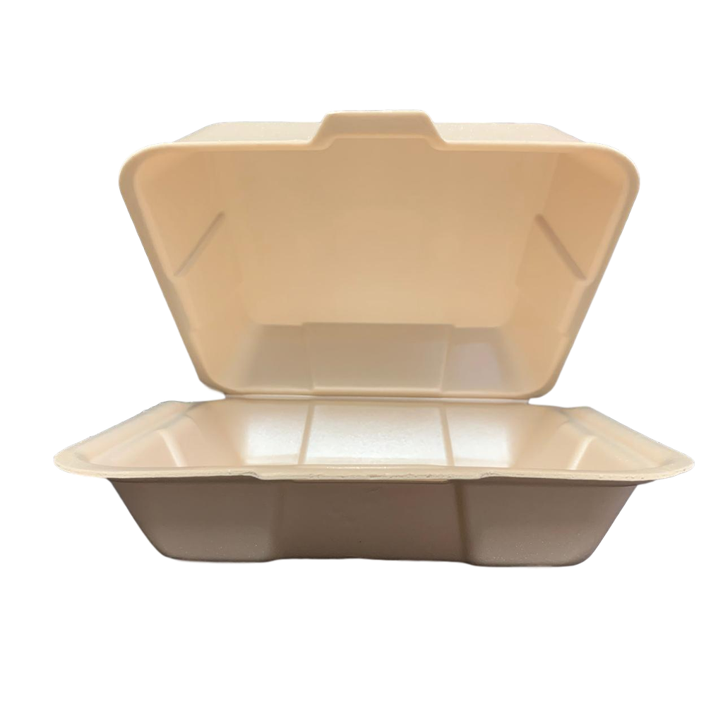 CONTENEDOR TERMICO BIODEGRADABLE 8X8 LISO REYMA 1 PAQ/50 PZAS
