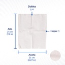 SERVILLETA INTERDOBLADA LA TAQUERA 250 PZAS 1 CAJA/24 PAQ