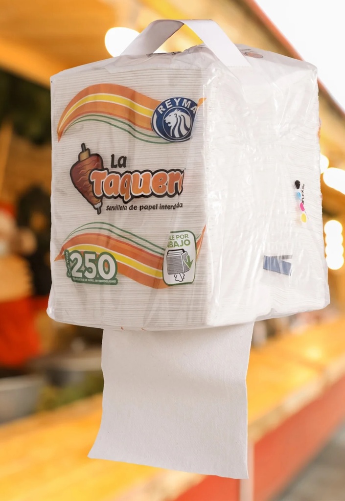 SERVILLETA INTERDOBLADA LA TAQUERA 250 PZAS 1 CAJA/24 PAQ