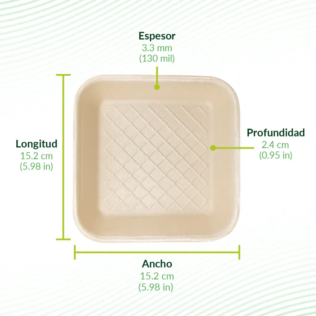 CHAROLA TERMICA BIODEGRADABLE 066 MARIEL 1 PAQ/50 PZAS