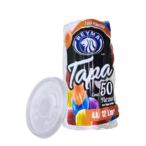 TAPA LISA P/VASO TERMICO NO 4A/12 REYMA 1 PAQ / 50 PZAS