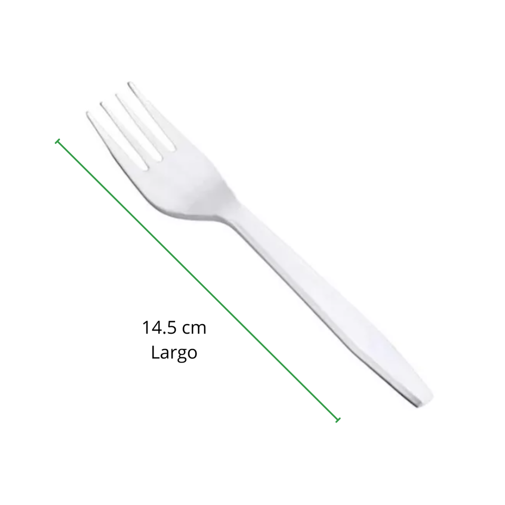 TENEDOR MEDIANO 10 PAQ/50 PZAS BLANCO