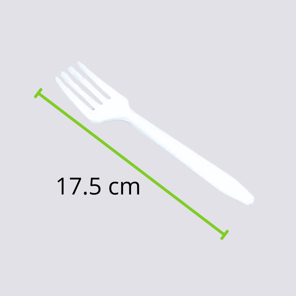TENEDOR GRANDE 20 PAQ/25 PZAS BLANCO 