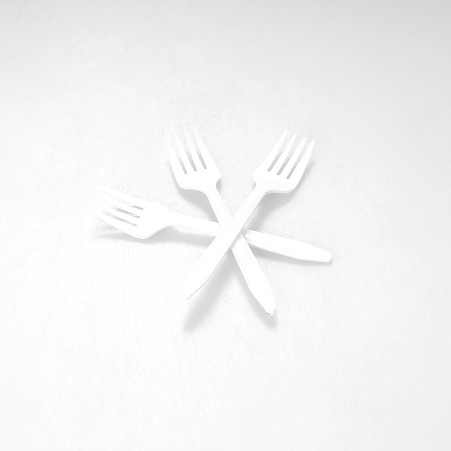 TENEDOR GRANDE 20 PAQ/25 PZAS BLANCO 