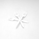 TENEDOR GRANDE 20 PAQ/25 PZAS BLANCO 