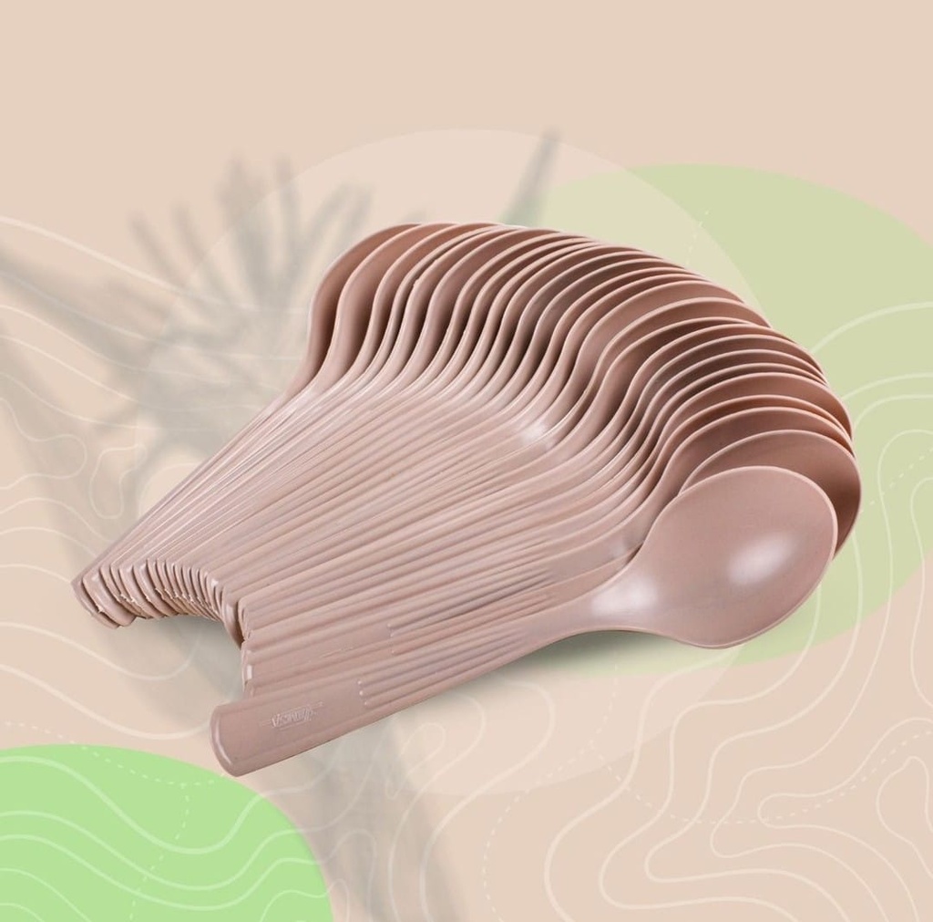 CUCHARA GRANDE BIODEGRADABLE 20 PAQ / 25 PZAS