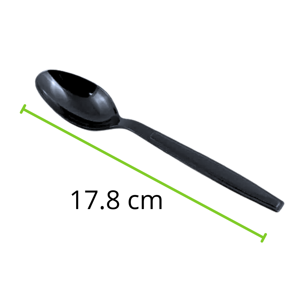 CUCHARA GRANDE 20 PAQ / 25 PZAS NEGRO