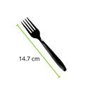 TENEDOR MEDIANO 10 PQ / 50 PZ NEGRO