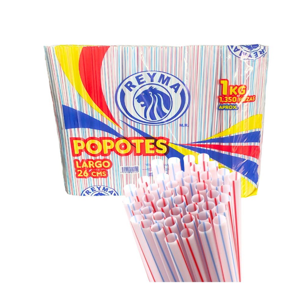 POPOTE A GRANEL RAYADO 26 CM REYMA 1 PAQ / 1 KG