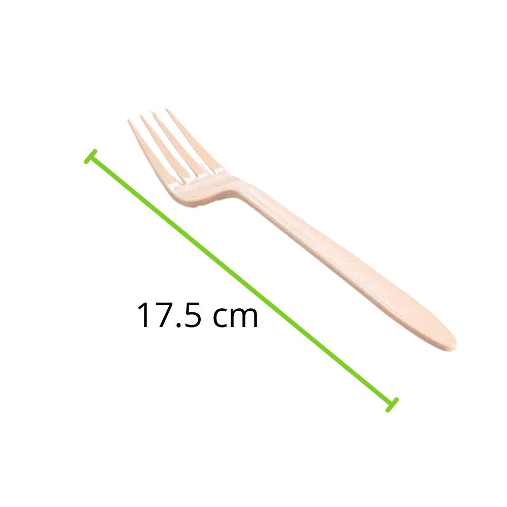 TENEDOR GRANDE BIODEGRADABLE 1 PQ / 25 PZ