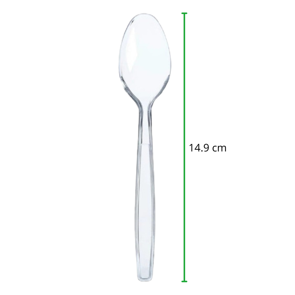 CUCHARA MEDIANA 1 PAQ / 50 PZAS TRANSPARENTE
