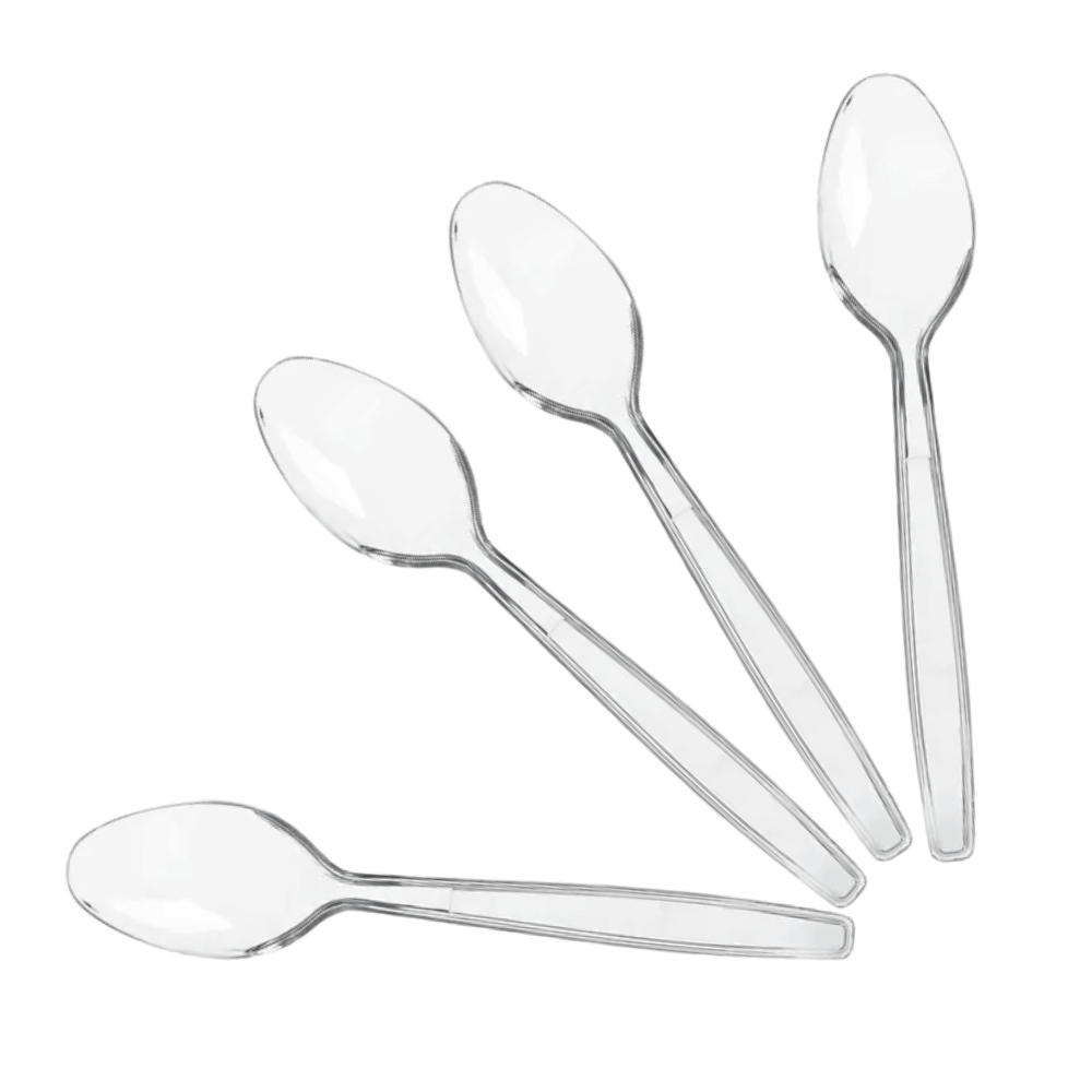 CUCHARA MEDIANA 1 PAQ / 50 PZAS TRANSPARENTE