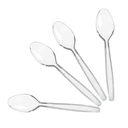 CUCHARA MEDIANA 10 PAQ / 50 PZAS TRANSPARENTE