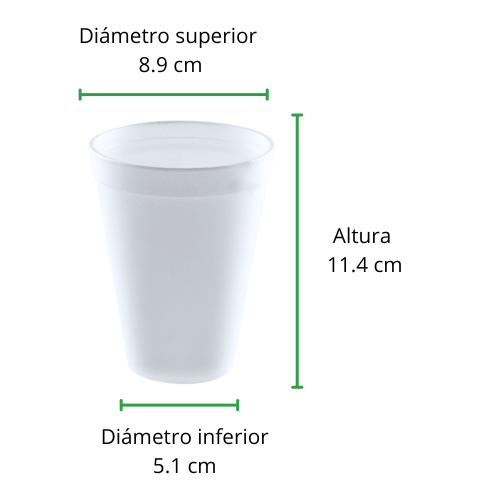 VASO TERMICO NO 12 REYMA 1 PAQ / 25 PZAS