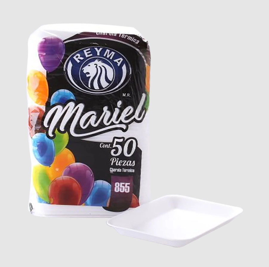 CHAROLA TERMICA 855 MARIEL 1 PAQ/50 PZAS