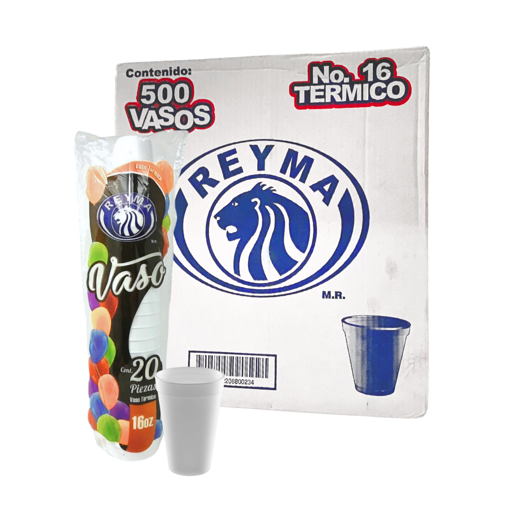 VASO TERMICO NO 16 REYMA 25 PAQ / 20 PZAS 