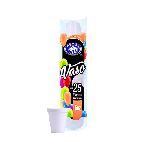VASO TERMICO NO 6 REYMA 1 PAQ / 25 PZAS