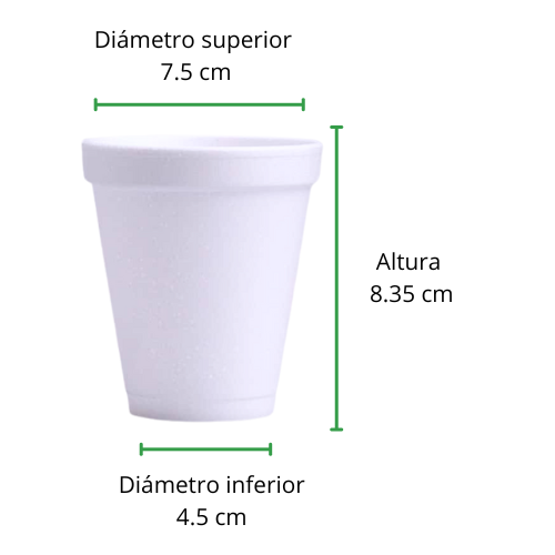 VASO TERMICO NO 6 REYMA 1 PAQ / 25 PZAS