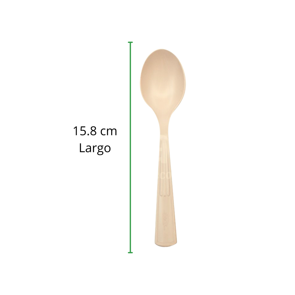 CUCHARA PLASTICA BIODEGRADABLE SOPERA NO 1 REYMA 1 PAQ/25 PZAS