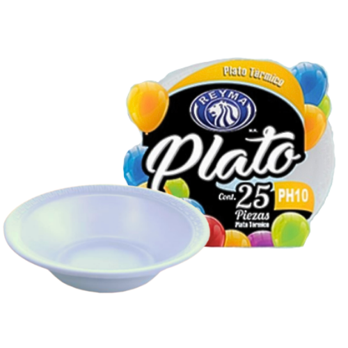 PLATO TERMICO PH10 REYMA 1 PAQ/25 PZAS