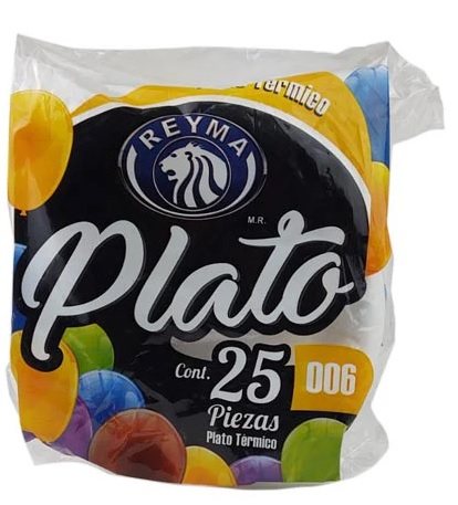 PLATO TERMICO 006 REYMA 1 PAQ/25 PZAS