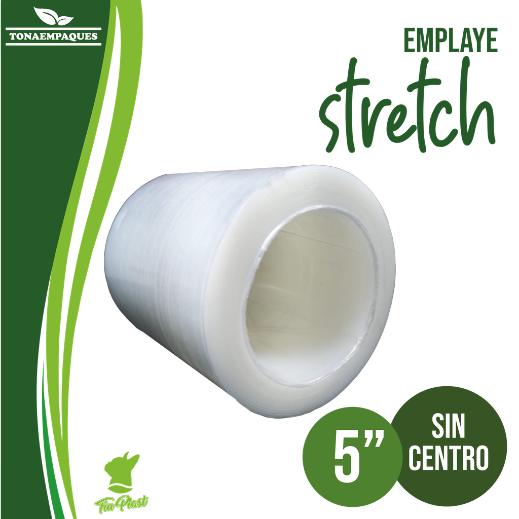 Pelicula Emplaye Manual Coreless 5" x C60 x 1,200 Ft - 366 metros TiuPlast