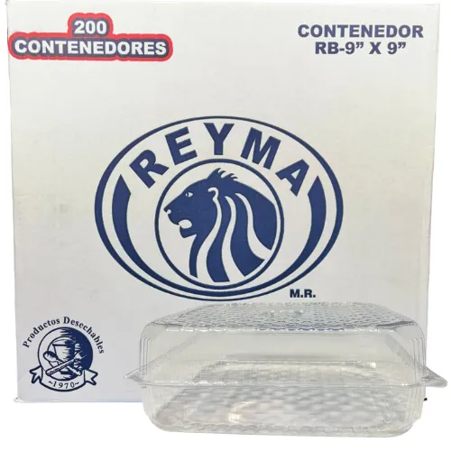 [RB9X9 CAJA-R1M6S3] CONTENEDOR POLIESTIRENO RB-9X9 REYMA 2 PAQ / 100 PZAS