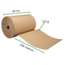 [PK45X125X80R-R2M4S2] Papel Kraft rollo 45 cm de ancho x 206 metros de largo x Cal 125 g - Peso 12 Kg TiuPaper
