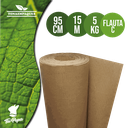 Carton Corrugado/ Single Face rollo 95 cm de ancho x  15 metros de largo - Flauta C  - Peso 5 Kg