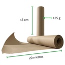 [PK45X20M - R7M2S3] METROS Papel Kraft rollo 45 cm de ancho x Cal 125 g x 20 METROS