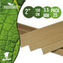 [ESQ2X2X150XC140X25P] Esquinero de carton 2" de ala x 2 " de ala x 150 cm de largo - Cal 140 / 3.5 mm /Paquete con 25 Piezas