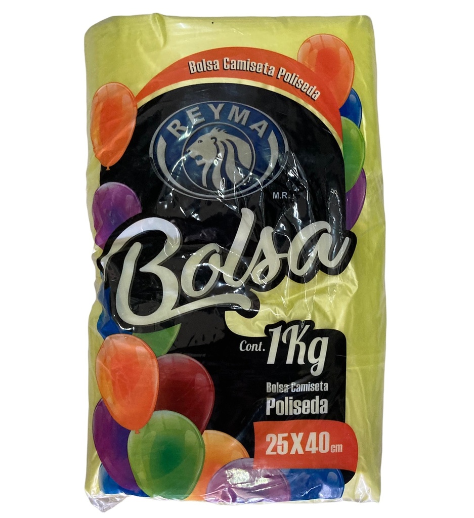 [BPF2540-R3M4S3] BOLSA POLISEDA FUELLE CAMISETA AMARILLO 25 X 40 1KG