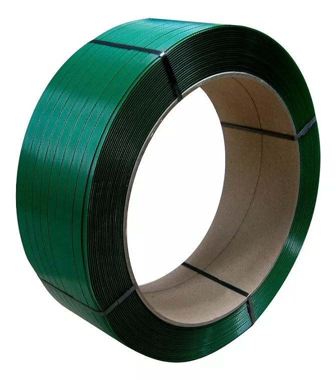 Bobina de fleje de poliester verde 7/16" Liso (PET) (Kg)