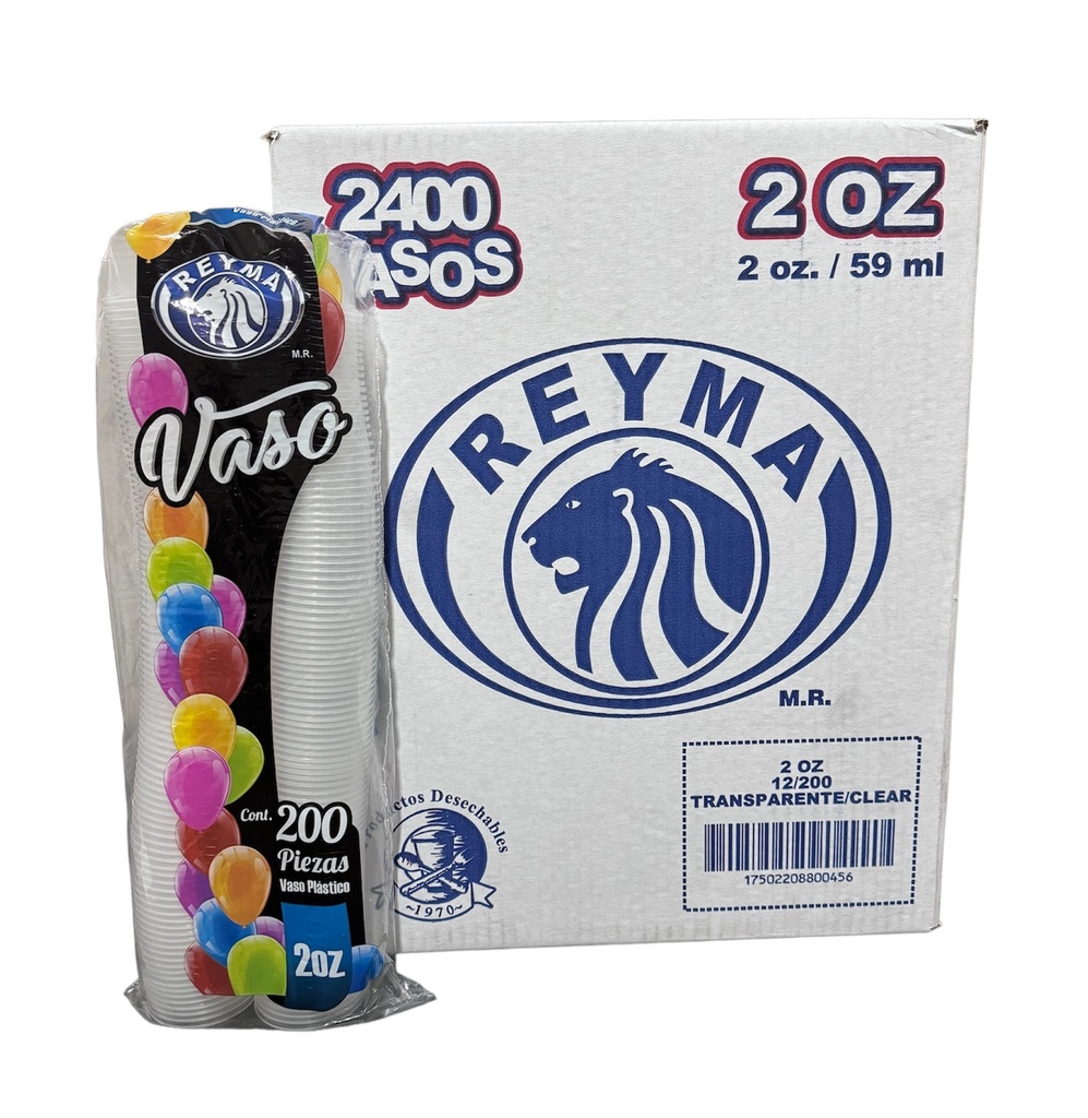 [VP2OZ CAJA-R7M3S3] VASO POLIPRO NO 2 ONZAS REYMA 12 PAQ / 200 PZAS