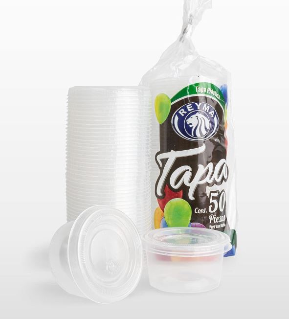 [TP4A8-R8M2S3] TAPA LISA P/VASO POLIPRO NO 4A/8 REYMA 1 PAQ / 50 PZAS