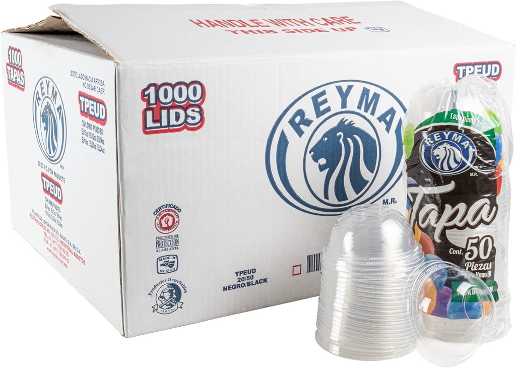 [TPDEU CAJA-R8M2S1] TAPA DOMO P/LINEA EU REYMA 20 PAQ/50 PZAS