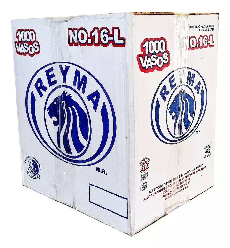 [VP16L CAJA] [VP16L CAJA-R6M3S2] VASO POLIPRO NO 16L REYMA 40 PAQ / 25 PZAS