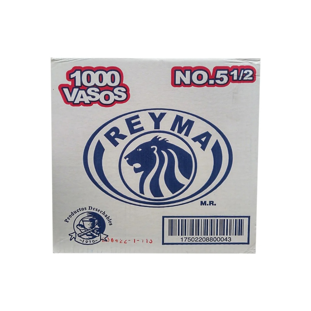 [VP51/2 CAJA] [VP51/2 CAJA-R6M1S1] VASO POLIPRO NO 5 1/2 REYMA 20 PAQ / 50 PZAS