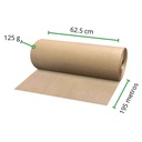 [PK625X125X60R-R2M4S3] Papel Kraft rollo 62.5 cm de ancho x 195 metros de largo x Cal 125 g - Peso 17 Kg TiuPaper