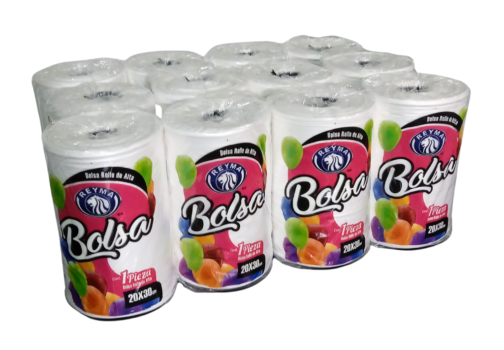 [BAR2030 BLT-R3M1S3] BOLSA ALTA ROLLO 20 X 30 1BLT-12 ROLLOS