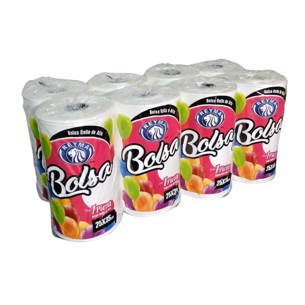 [BAR2535 BLT-R3M1S3] BOLSA ALTA ROLLO 25 X 35 1BLT-8 ROLLOS